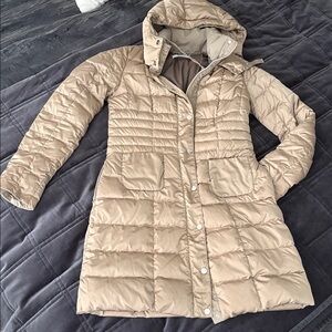 Max Mara Group MARELLA Sport Waterproof Quilted  Down Coat in Tan size 6(US)